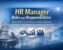 HR manager roles and responsibilities concept with team management and business growth icons