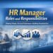 HR manager roles and responsibilities concept with team management and business growth icons