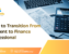 Student to finance professional career roadmap banner with calculator, accounting documents, laptop, and Trioid Skills logo.